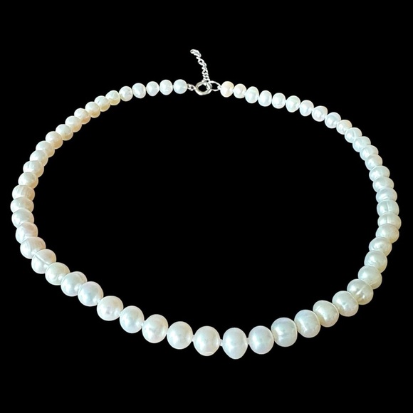 Genuine Natural Freshwater Pearl 925 Silver Necklace